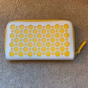 Vera Bradley Yellow Laser Cut Wallet
